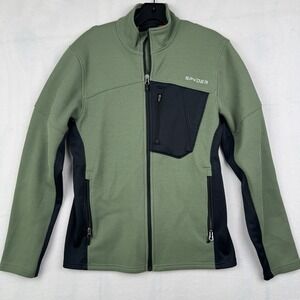 Spyder Men's Bandit Full‎ Zip Jacket Green Small 205026NA